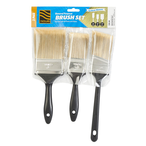 3 Piece General Purpose Brush Set (NEW) (General Purpose), Vancouver BC Supplier for Epoxy, Polyaspartic, Parkade Traffic Coating