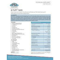 B-TUFF® 5600 4.5-gallon kit A Two Component, Solvent Free, Vehicular and Pedestrian Traffic Deck Coating